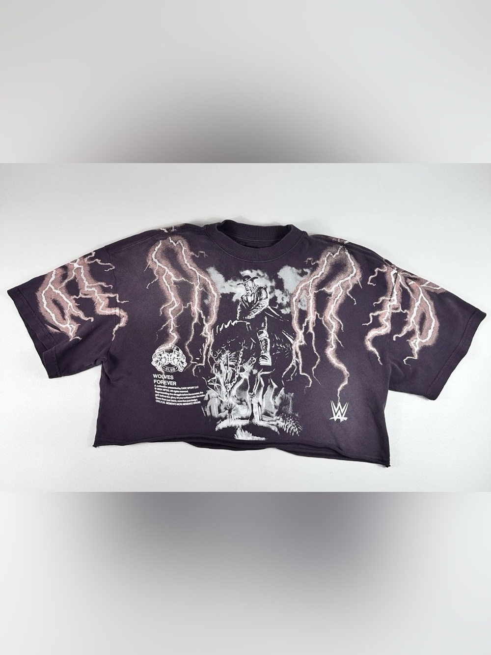 Darc Sport x WWE Undertaker Wolves Forever Tee S #587/1000 Rare Gothic Crop